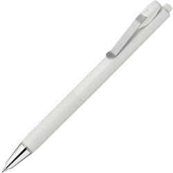 油性ボールペン bLen U（ブレンユー） 0.7mm ブレンシステム S油性インク搭載 金属バインダークリップ インク色：黒 本体色：白 BA87-W