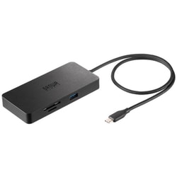 ドッキングステーション USB Type-C HDMI LAN付 カードリーダー 8K/30Hz PD100W対応 2画面出力対応 ケーブル長50cm 持ち運び USB-DKM5BK