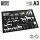 GSWD-1002 スケール対比 カッターマット A3 二つ折り式 [プラモデル用品]