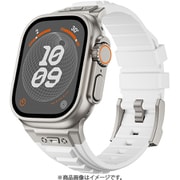 IQ-AW052B45-WHS [Apple Watch 49/45/44/42mm用 アクティブシリコンベルト BD005 （052） ホワイト×シルバー]