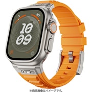 IQ-AW052B45-ORS [Apple Watch 49/45/44/42mm用 アクティブシリコンベルト BD005 （052） オレンジ×シルバー]