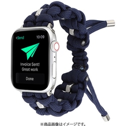 IQ-AW054B45-NV [Apple Watch 49/45/44/42mm用 ストリングス ロープバンド （054） ネイビー]