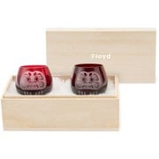 FL15-00302 [江戸硝子 ぐい呑みだるま 2pcs]