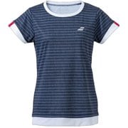 CLUB SHORT SLEEVE SHIRT BWG4330C 187 ネイビー Lサイズ [テニス 半袖シャツ レディース]
