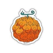 ワンピース 悪魔の実 ステッカー メラメラの実 [キャラクターグッズ]