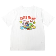 スーパーマリオ Tシャツ カラフルヨッシー WHITE Lサイズ [キャラクターグッズ]