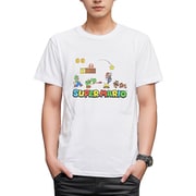 スーパーマリオ Tシャツ ステージ WHITE Lサイズ [キャラクターグッズ]
