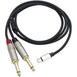 USB-C to 1/4"モノラル標準フォン オス×2 DAC内蔵ケーブル UTC-211-3FT