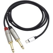 USB-C to 1/4"モノラル標準フォン オス×2 DAC内蔵ケーブル UTC-211-3FT