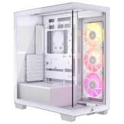 3500X RGB TG White 前面・側面強化ガラスパネル採用 ピラーレス型 ミドルタワー ATX PCケース ARGBファン搭載モデル CC-9011279-WW