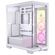 iCUE LINK 3500X RGB TG White 前面・側面強化ガラスパネル採用 ピラーレス型 ミドルタワー ATX PCケース iCUE LINKシステムハブ + RGBファン搭載モデル CC-9011281-WW
