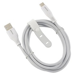 さらさらUSBケーブル Type-AtoC 2m 高耐久 ケーブルバンド付き SMT-L20SCA15N