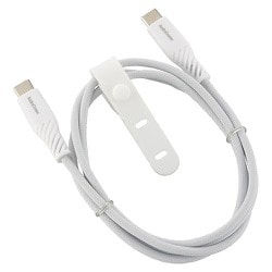 さらさらUSBケーブル PD100W対応 Type-CtoC 1m 高耐久 ケーブルバンド付き SMT-L10SCC100N