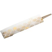 R0092401 [ROKKAKU 箔押し祝箸 小紋青海波 3膳入 日本製 24cm]