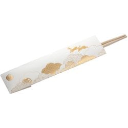 ROKKAKU 箔押し祝箸 毬うさぎ 3膳入 日本製 24cm R0092403
