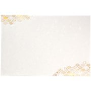 R0092404 [ROKKAKU 箔押し御前敷紙 小紋青海波 3枚入 日本製 越前和紙]