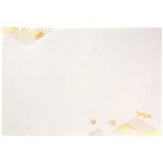 R0092406 [ROKKAKU 箔押し御前敷紙 毬うさぎ 3枚入 日本製 越前和紙]