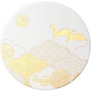 R0092409 [ROKKAKU 箔押しコースター 毬うさぎ 3枚入 日本製]