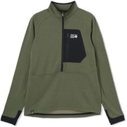 ポーラテックパワーグリッドHZジャケット Polartec Power Grid Half Zip Jacket OM0794 347 Surplus Green Heather Sサイズ [アウトドア フリース メンズ]