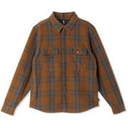 アウトポストロングスリーブラインドシャツ OM4521 233 Golden Brown Highball Plaid Mサイズ [アウトドア シャツ メンズ]