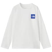 ロングスリーブスモールスクエアロゴティー L/S Small Square Logo Tee NTJ32357 ホワイト4 WT 130サイズ [アウトドア トップス 長袖 キッズ]