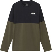 ロングスリーブバイカラードヌプシティー L/S Bi-Colored Nuptse Tee NT82384 ニュートープ×ブラック(NK) Mサイズ [アウトドア カットソー メンズ]