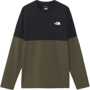 ロングスリーブバイカラードヌプシティー L/S Bi-Colored Nuptse Tee NT82384 ニュートープ×ブラック(NK) Lサイズ [アウトドア カットソー メンズ]