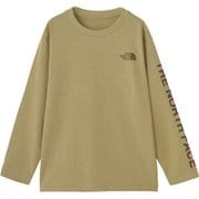 キッズ ロングスリーブスリーブロゴティー L/S Sleeve Logo Tee NTJ82413 カーキ KH 150サイズ [アウトドア トップス 長袖 キッズ]