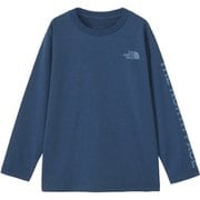 キッズ ロングスリーブスリーブロゴティー L/S Sleeve Logo Tee NTJ82413 マウンテンブルー OB 110サイズ [アウトドア トップス 長袖 キッズ]