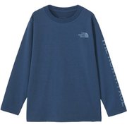 キッズ ロングスリーブスリーブロゴティー L/S Sleeve Logo Tee NTJ82413 マウンテンブルー OB 140サイズ [アウトドア トップス 長袖 キッズ]