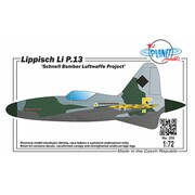72CMP255 1/72 独・リピッシュLi P.13高速爆撃機プロジェクト [組立式プラスチックモデル]