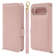 8076P9PLBHSLPK [Google Pixel 9 Pro XL 手帳型 カード入れ おしゃれ スタンド機能 シンプル ハンドストラップ付き マグネット式 ピクセル ライトピンク]