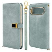 8055P9BVILBL [Google Pixel 9/9 Pro 手帳型 viviana ミラー付き 鏡 おしゃれ レディース ハンドストラップ付き マグネット式 ピクセル ライトブルー]