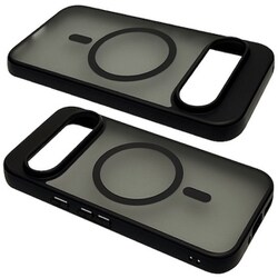 8061P9HPMBK [Google Pixel 9/9 Pro ハイブリッドケース カバー 耐衝撃吸収 強い 頑丈 ブラックTPU＋PC マグネットワイヤレス充電対応 ピクセル]