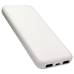 モバイルバッテリー 10000mAh A×2 C×1ポート PD対応 2.4A出力 ホワイト RLI100C20W01WH
