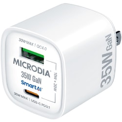 USB急速充電器 SmartCube Nano 35 USB PD（パワーデリバリー）/QC（クイックチャージ）対応 35W USB-C×1/USB-A×1 PPS対応 GaN PRO III技術搭載 白 56845