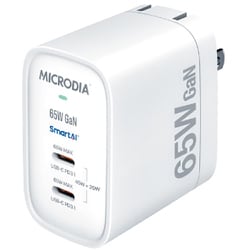 USB急速充電器 SmartCube Nano 65 USB PD（パワーデリバリー）/QC（クイックチャージ）対応 65W USB-C×2 PPS対応 GaN PRO III技術搭載 白 56885