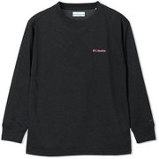 エンジョイマウンテンライフロングスリーブティー Y Enjoy Mountain Life Long Sleeve Tee PY0203 031 Charcoal Heather, Trail Sign Sサイズ [アウトドア トップス 長袖 キッズ]