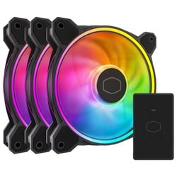 MasterFan MF120 Halo2 3in1 120mm ARGB Gen2 PCケースファン 3個パック ブラック MFL-B2DN-213P2-R2