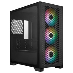 Elite 301 120mm ARGBファン 3基標準搭載 ミニタワー Micro-ATX PCケース ブラック E301-KGNN-S00