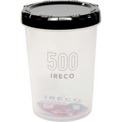 IRECO 食品保存容器 丸型 入子式 食洗機対応 モレにくい 計量メモリ付き 500ml S 日本製 KK-626