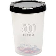IRECO 食品保存容器 丸型 入子式 食洗機対応 モレにくい 計量メモリ付き 500ml S 日本製 KK-626
