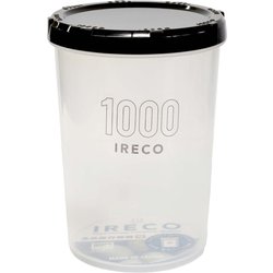 IRECO 食品保存容器 丸型 入子式 食洗機対応 モレにくい 計量メモリ付き 1L M 日本製 KK-627