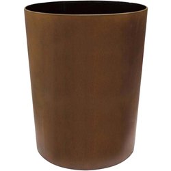 MOKU ゴミ箱 ダストボックス くず入れ 丸 7L ダーク 木目 幅20.8×奥行20.8×高さ27cm 日本製 KC-615