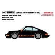 VM122O 1/43 ポルシェ 911 964 カレラ RS 1992 ブラック / オレンジストライプ [レジンキャストミニカー]