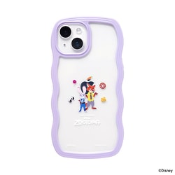 661-975756 [iPhone 15/14/13用 ディズニーキャラクター うねうねケース ラベンダー・ジュディ＆ニック]