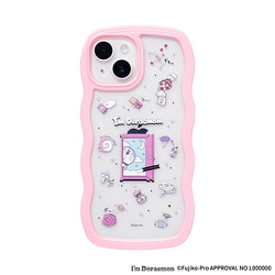 661-975824 [iPhone 15/14/13用 アイムドラえもん うねうねケース ピンク・どこでもドア]