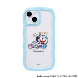 661-975848 [iPhone 15/14/13用 アイムドラえもん うねうねケース ブルー・ウソ800]