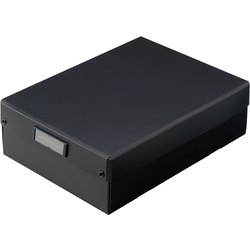 Roomy 折りたたみボックス 浅型 ブラック A4 A795-24