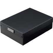 Roomy 折りたたみボックス 浅型 ブラック A4 A795-24